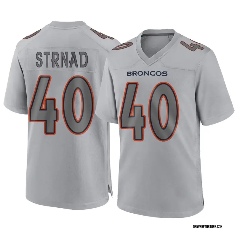 Men's Nike Justin Strnad Orange Denver Broncos Game Jersey