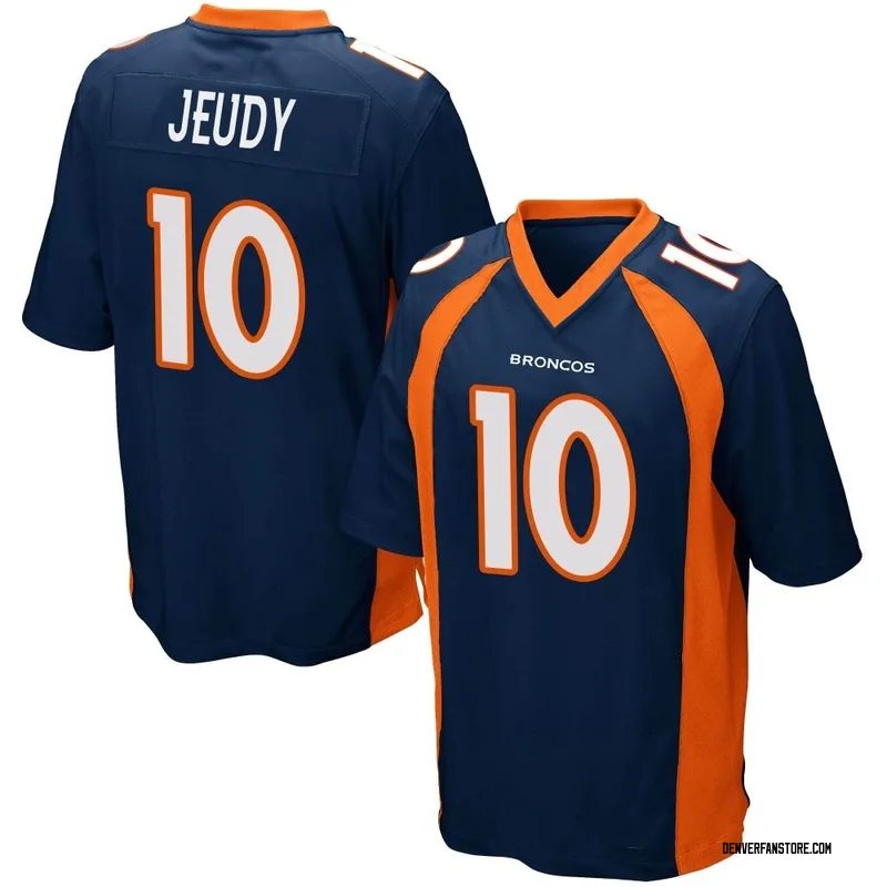 Jerry Jeudy Name & Number Game Day V-Neck T-Shirt - Navy - Tshirtsedge