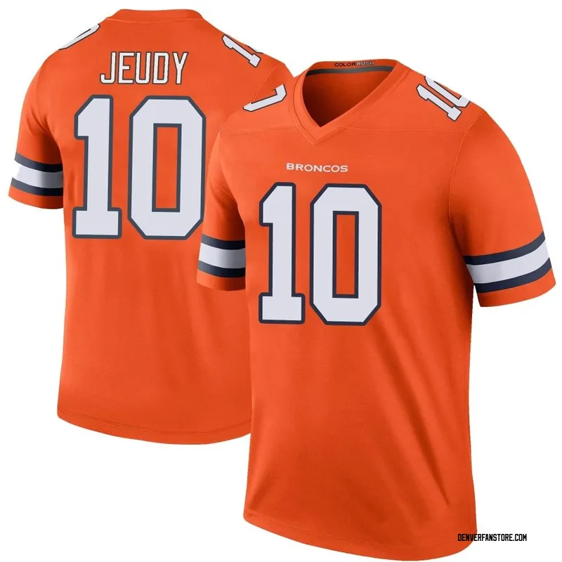 Jerry Jeudy Autographed Denver Broncos #10 Color Rush Jersey – Signature  Sports Marketing